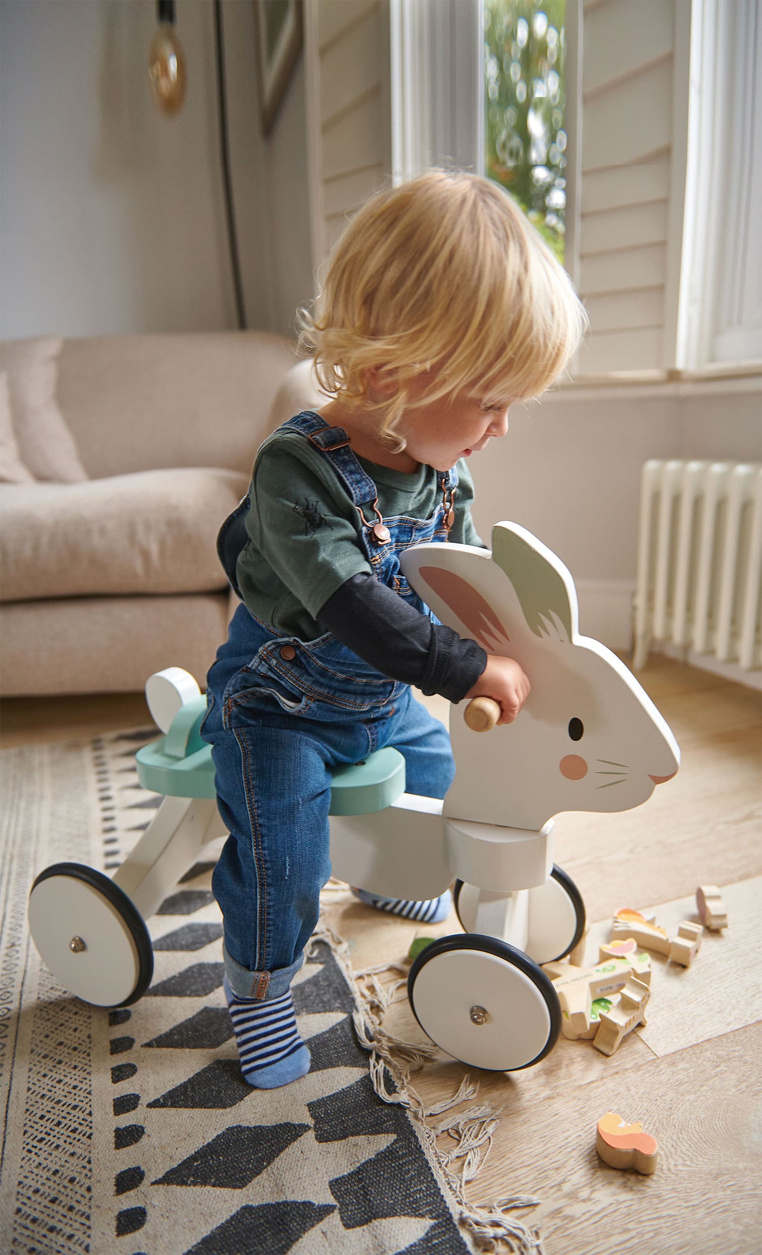 Wooden Rabbit Ride On Toy
